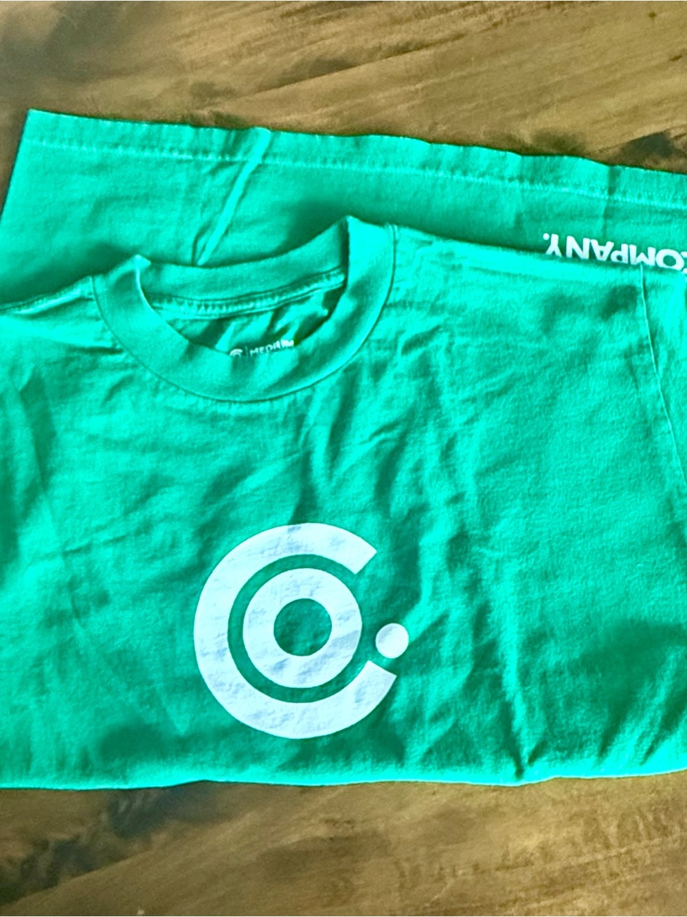 Men's Kelly Green Short-Sleeve Tee, Company Wakeboards, Size Medium